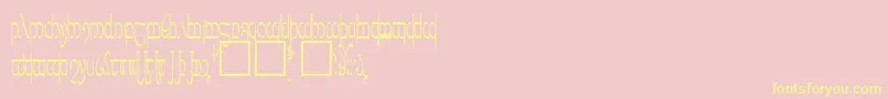 TengwarVer.5 Font – Yellow Fonts on Pink Background