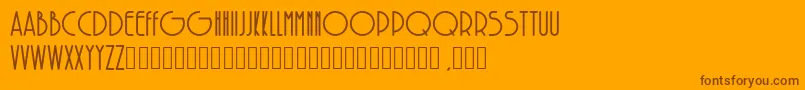 SolarBold-Schriftart – Braune Schriften auf orangefarbenem Hintergrund