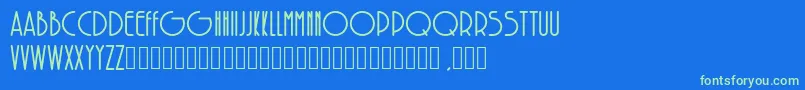 SolarBold Font – Green Fonts on Blue Background