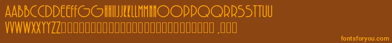 SolarBold Font – Orange Fonts on Brown Background