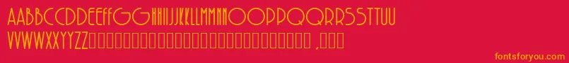 SolarBold Font – Orange Fonts on Red Background