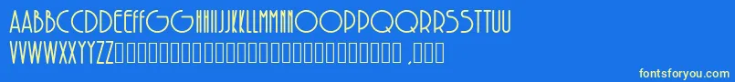 SolarBold Font – Yellow Fonts on Blue Background