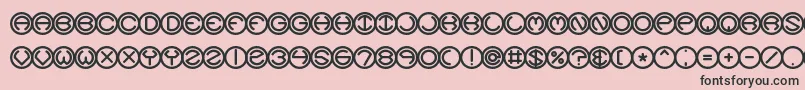 SpheroidsBrk Font – Black Fonts on Pink Background