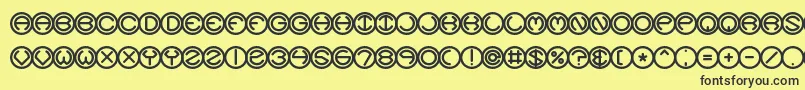 SpheroidsBrk Font – Black Fonts on Yellow Background