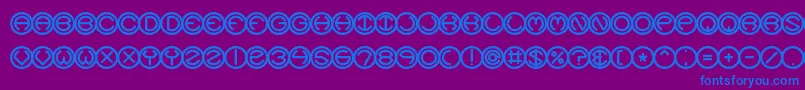 SpheroidsBrk Font – Blue Fonts on Purple Background