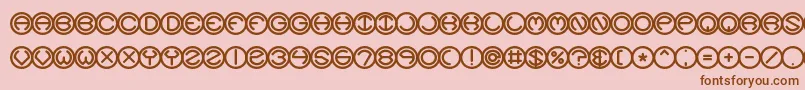 SpheroidsBrk Font – Brown Fonts on Pink Background