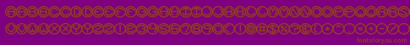 SpheroidsBrk Font – Brown Fonts on Purple Background