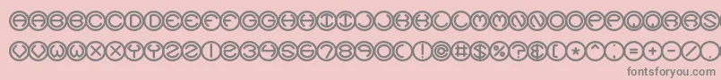 SpheroidsBrk Font – Gray Fonts on Pink Background