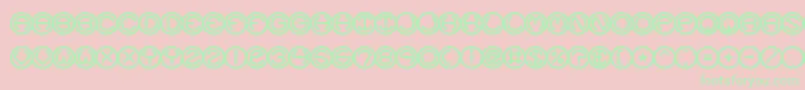 SpheroidsBrk Font – Green Fonts on Pink Background