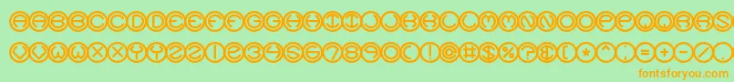SpheroidsBrk Font – Orange Fonts on Green Background