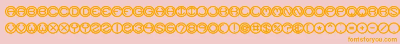 SpheroidsBrk Font – Orange Fonts on Pink Background