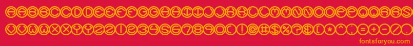 SpheroidsBrk Font – Orange Fonts on Red Background