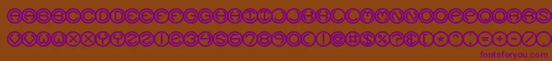 SpheroidsBrk Font – Purple Fonts on Brown Background