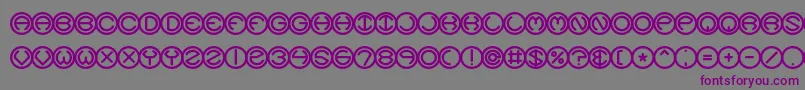 SpheroidsBrk Font – Purple Fonts on Gray Background
