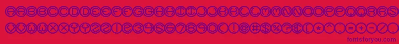 SpheroidsBrk Font – Purple Fonts on Red Background