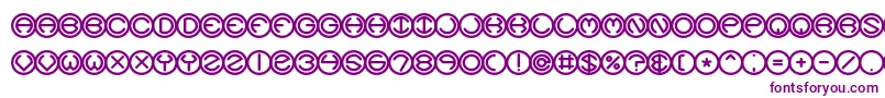 SpheroidsBrk Font – Purple Fonts on White Background