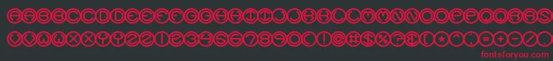 SpheroidsBrk Font – Red Fonts on Black Background