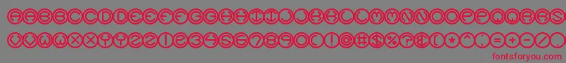 SpheroidsBrk Font – Red Fonts on Gray Background