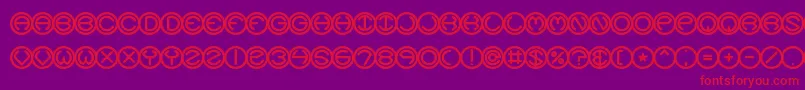 SpheroidsBrk Font – Red Fonts on Purple Background