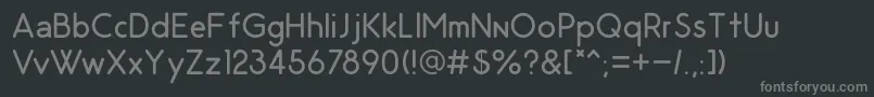 OdinRoundedLight Font – Gray Fonts on Black Background