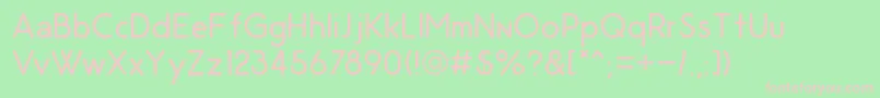 OdinRoundedLight Font – Pink Fonts on Green Background