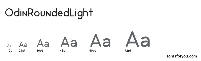 OdinRoundedLight Font Sizes