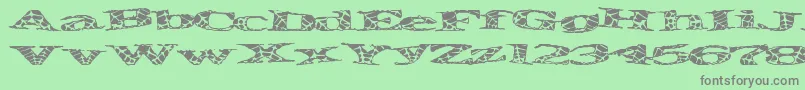 Piratespider Font – Gray Fonts on Green Background
