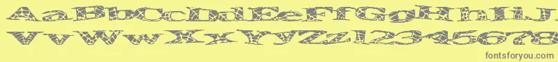 Piratespider Font – Gray Fonts on Yellow Background