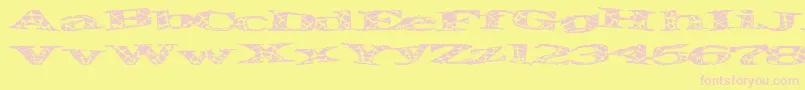 Piratespider Font – Pink Fonts on Yellow Background