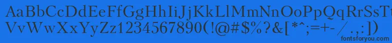Kudriash-fontti – mustat fontit sinisellä taustalla