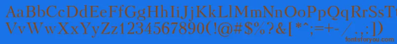 Kudriash-fontti – ruskeat fontit sinisellä taustalla
