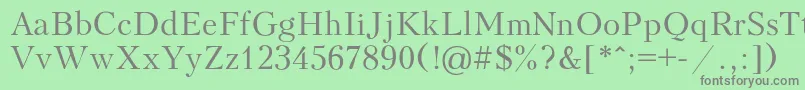 フォントKudriash – 緑の背景に灰色の文字