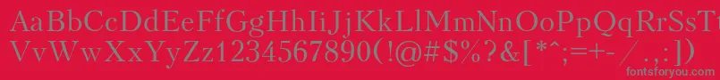 Kudriash Font – Gray Fonts on Red Background