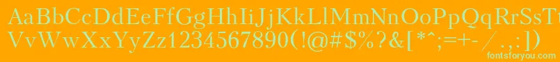 Kudriash Font – Green Fonts on Orange Background