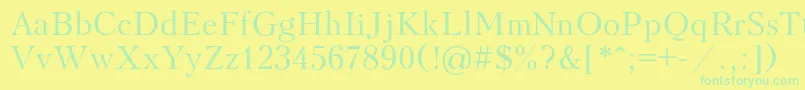 Kudriash Font – Green Fonts on Yellow Background