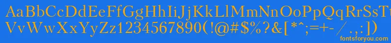 Kudriash Font – Orange Fonts on Blue Background