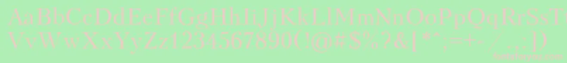 Kudriash Font – Pink Fonts on Green Background