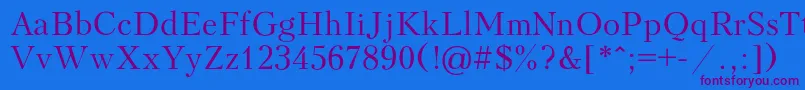Kudriash Font – Purple Fonts on Blue Background