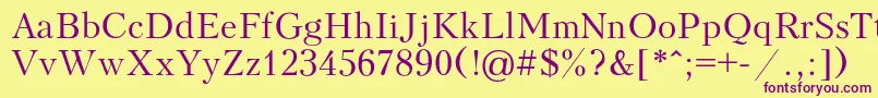Kudriash Font – Purple Fonts on Yellow Background