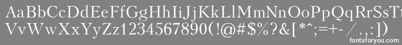 フォントKudriash – 灰色の背景に白い文字