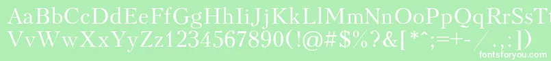 フォントKudriash – 緑の背景に白い文字