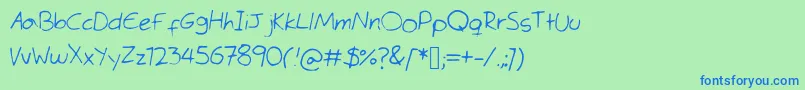 TimesMeneRoman Font – Blue Fonts on Green Background