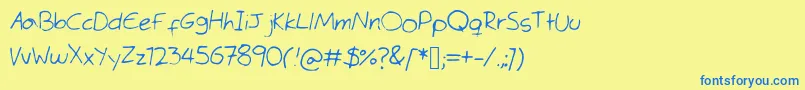 TimesMeneRoman Font – Blue Fonts on Yellow Background