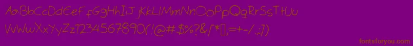 TimesMeneRoman Font – Brown Fonts on Purple Background