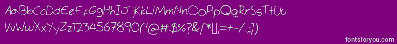 TimesMeneRoman Font – Green Fonts on Purple Background