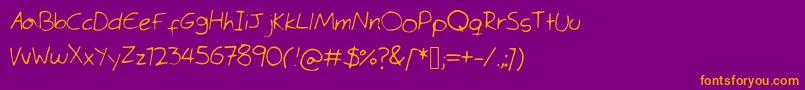 TimesMeneRoman Font – Orange Fonts on Purple Background