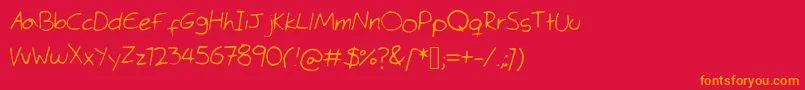 TimesMeneRoman Font – Orange Fonts on Red Background