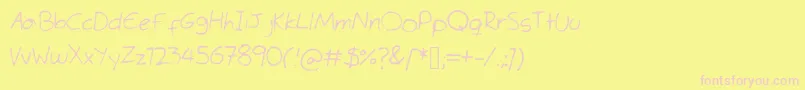 TimesMeneRoman Font – Pink Fonts on Yellow Background