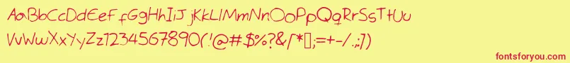 TimesMeneRoman Font – Red Fonts on Yellow Background