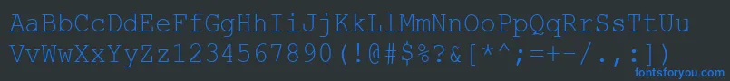 CourierNewCyr90n Font – Blue Fonts on Black Background